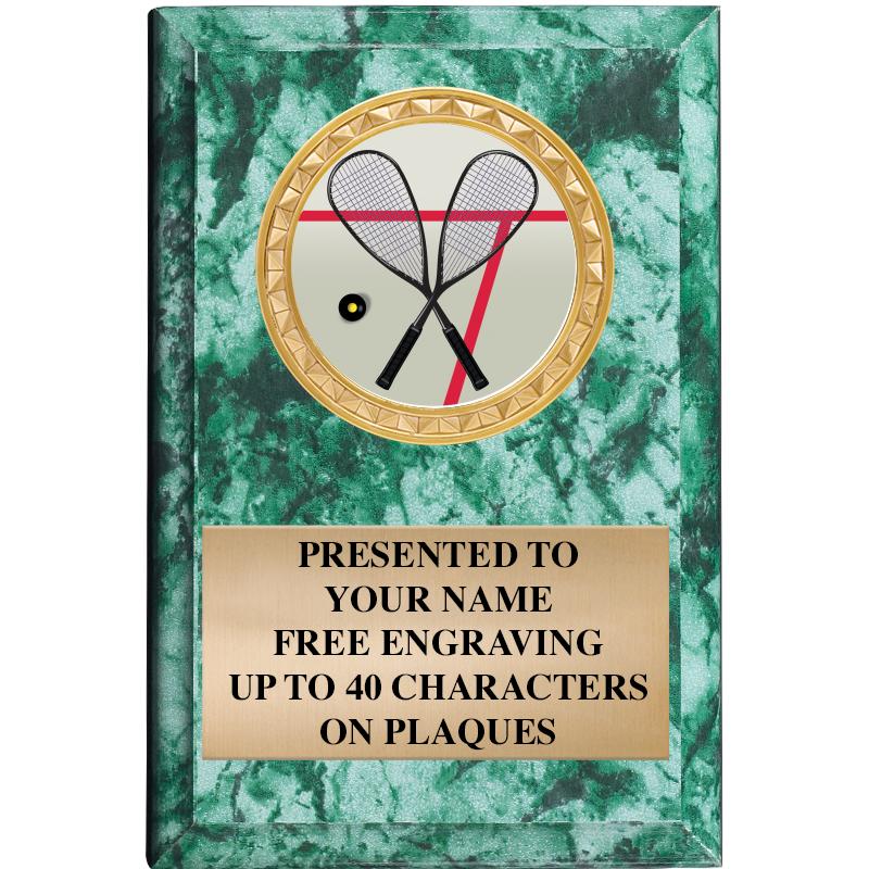 4" X 6" GREEN MBL INSERT PLQ