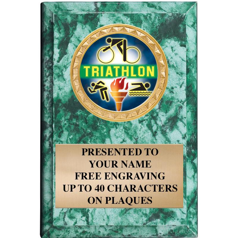 4" X 6" GREEN MBL INSERT PLQ