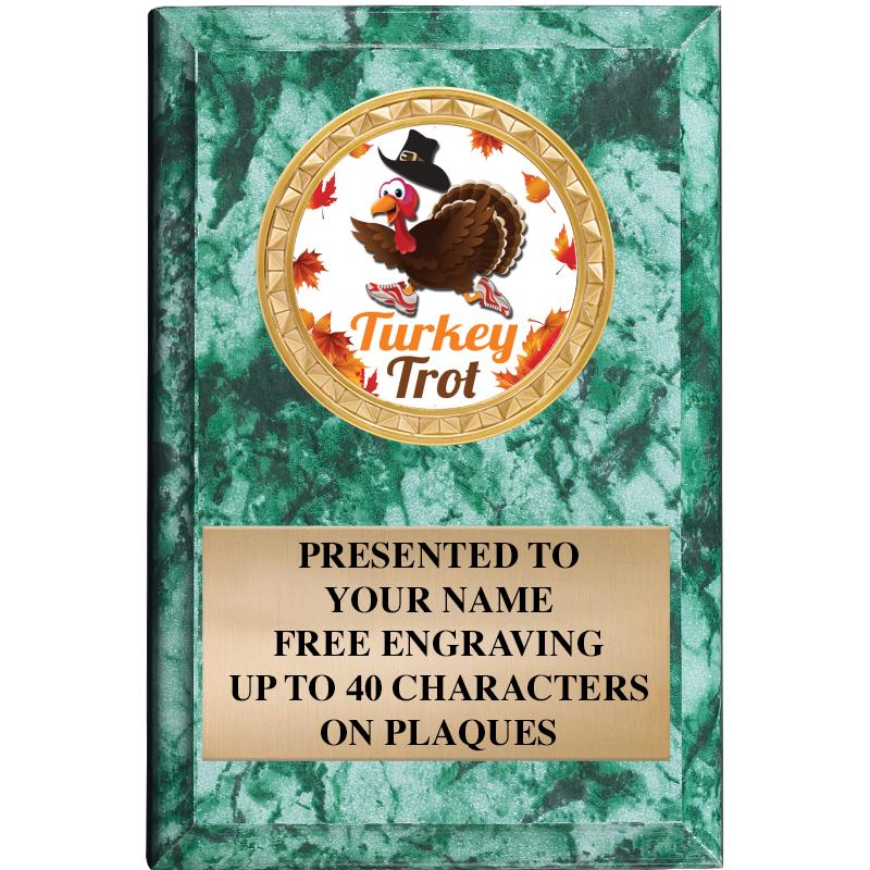 4" X 6" GREEN MBL INSERT PLQ