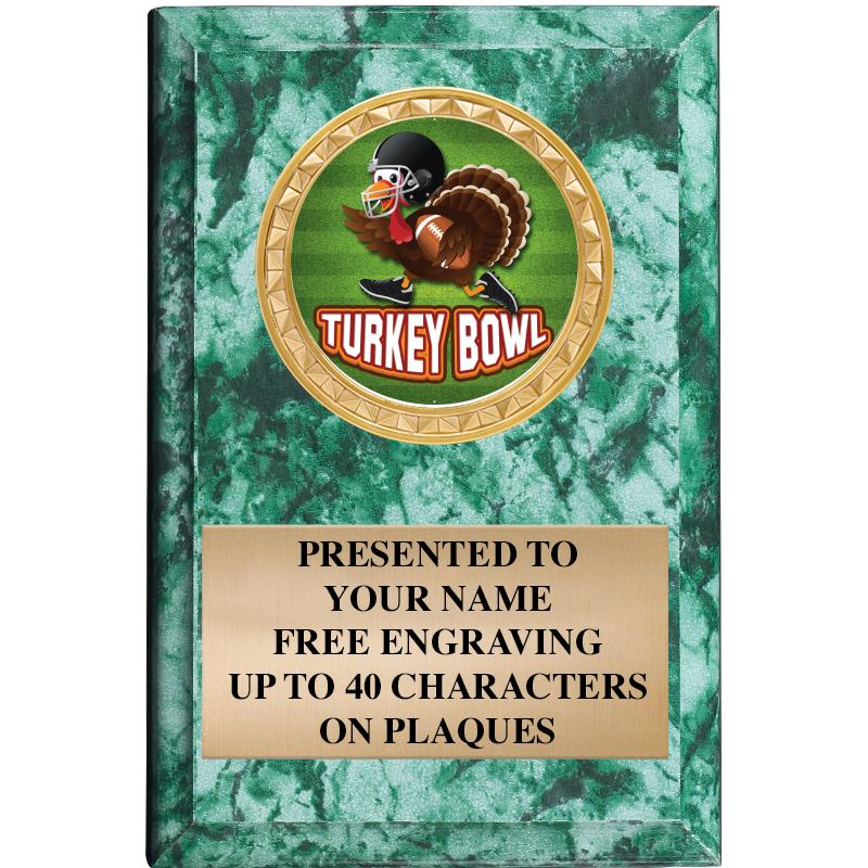 4" X 6" GREEN MBL INSERT PLQ