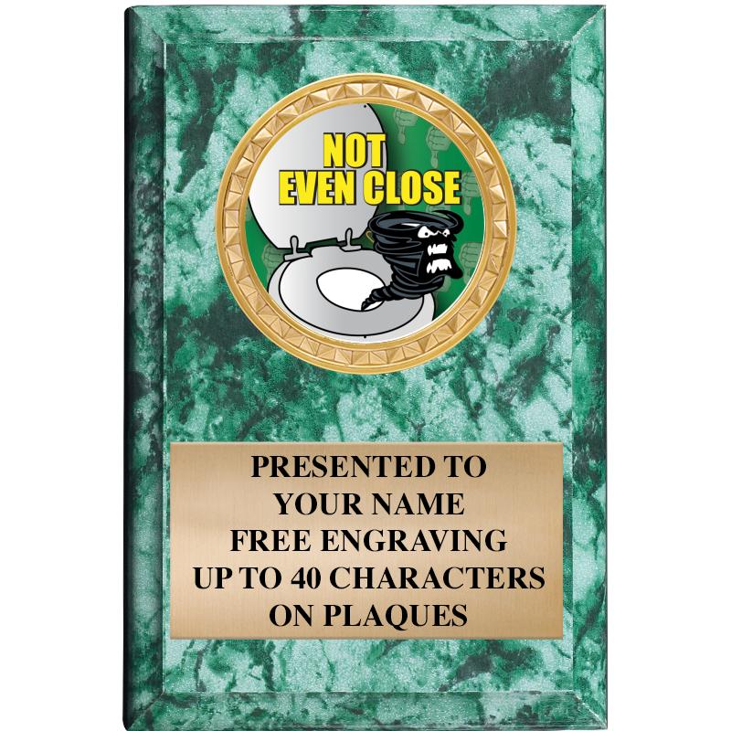 4" X 6" GREEN MBL INSERT PLQ