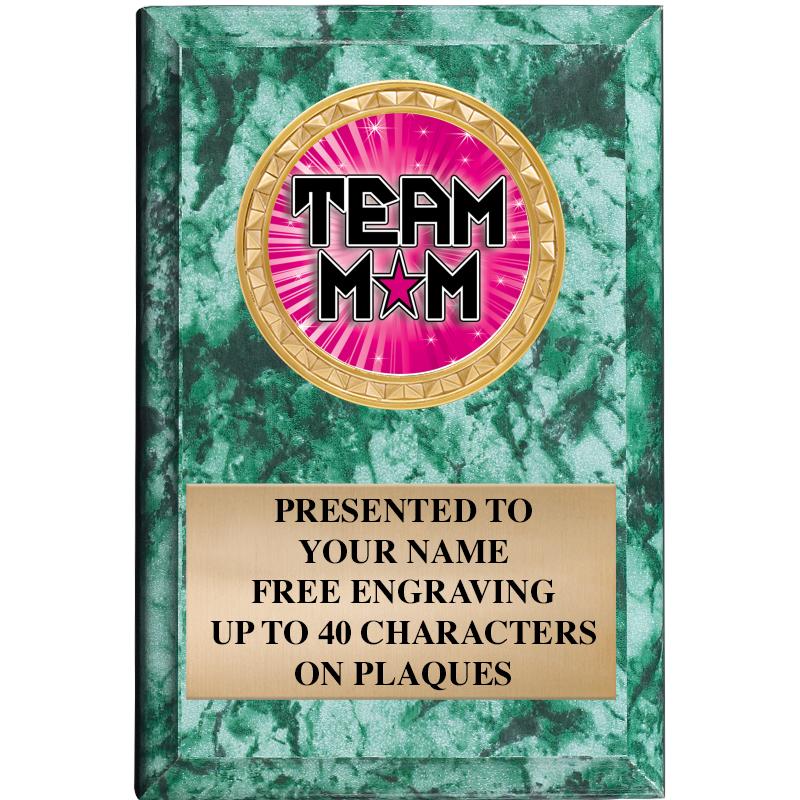 4" X 6" GREEN MBL INSERT PLQ