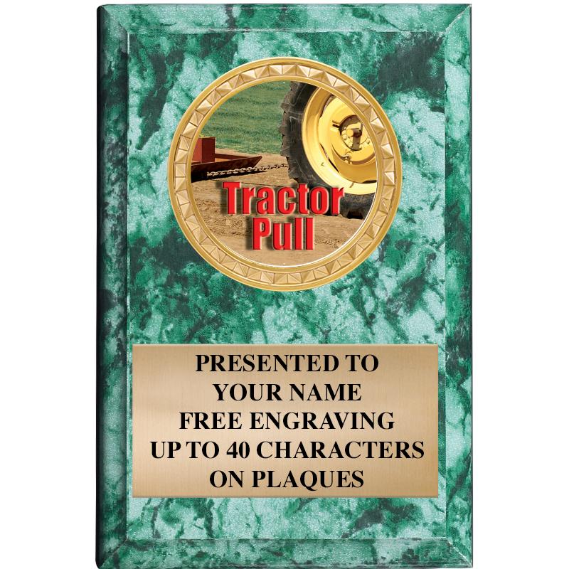 4" X 6" GREEN MBL INSERT PLQ