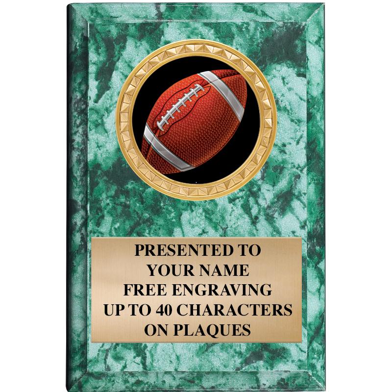 4" X 6" GREEN MBL INSERT PLQ