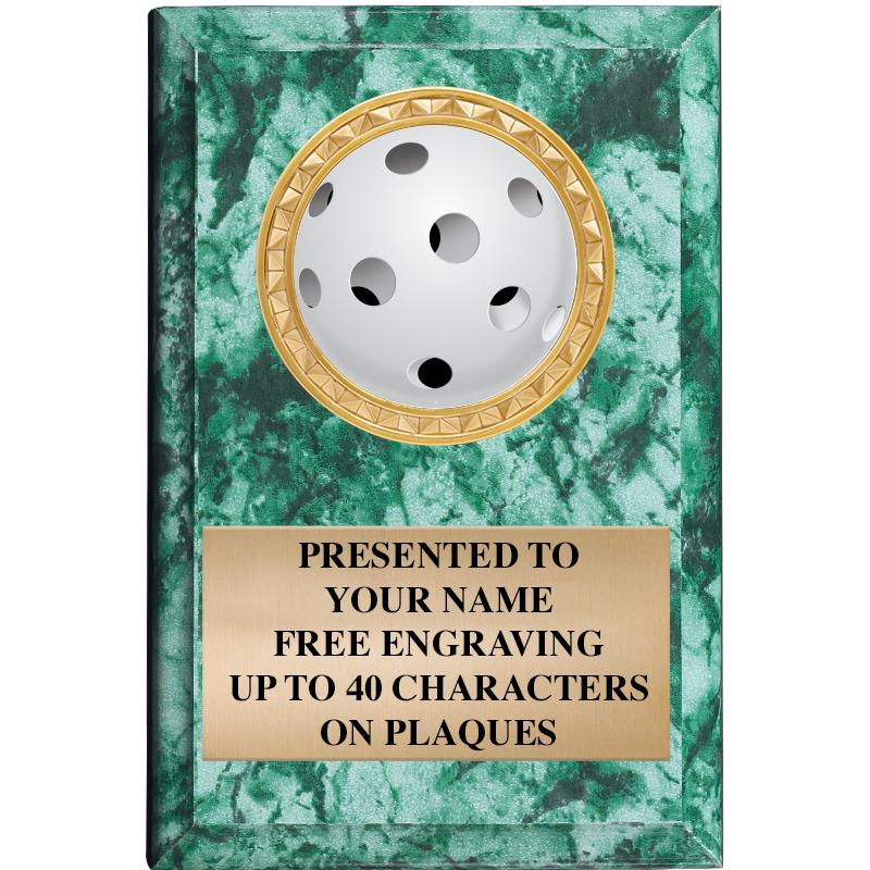 4" X 6" GREEN MBL INSERT PLQ