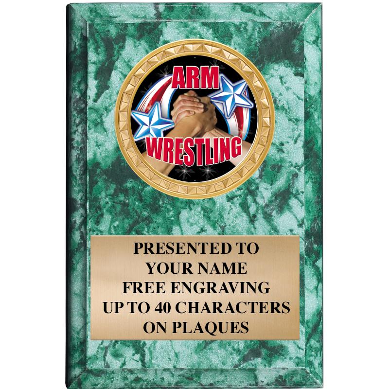 4" X 6" GREEN MBL INSERT PLQ