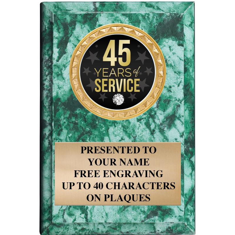 4" X 6" GREEN MBL INSERT PLQ