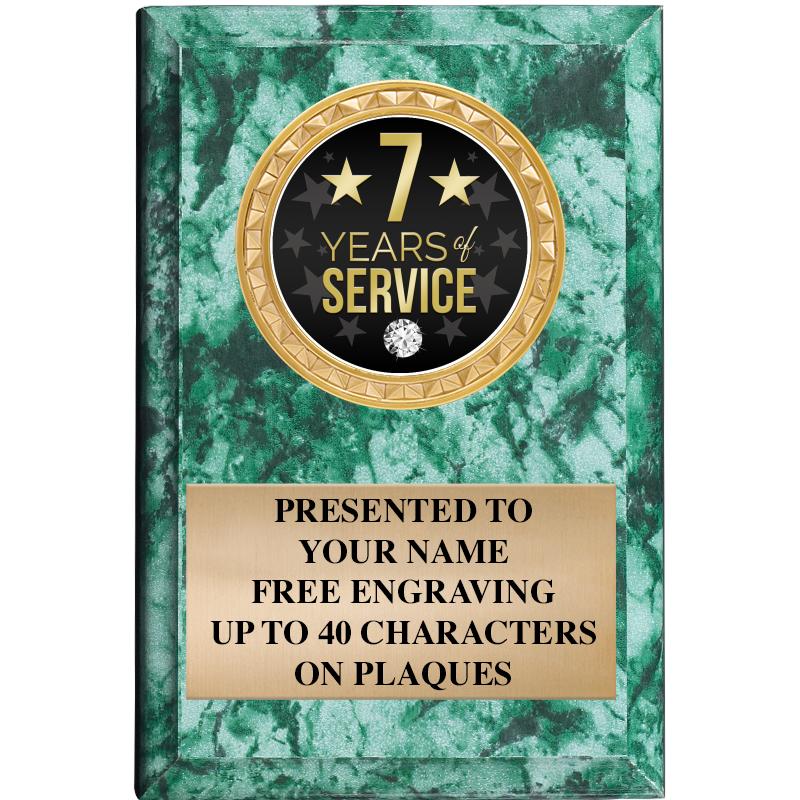 4" X 6" GREEN MBL INSERT PLQ