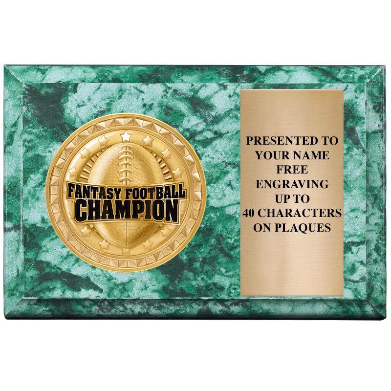 6" X 4" GREEN MBL INSERT PLQ