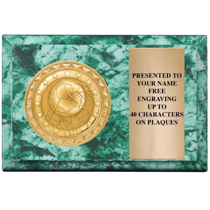 6" X 4" GREEN MBL INSERT PLQ