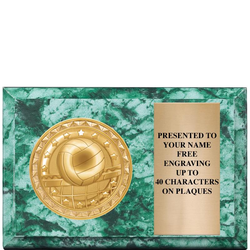 6" X 4" GREEN MBL INSERT PLQ