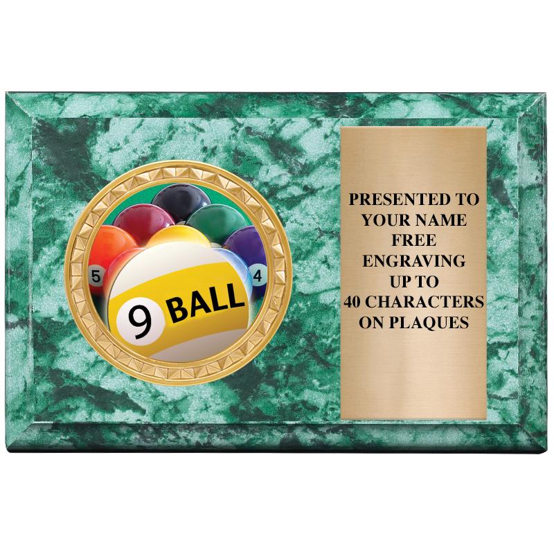 6" X 4" GREEN MBL INSERT PLQ