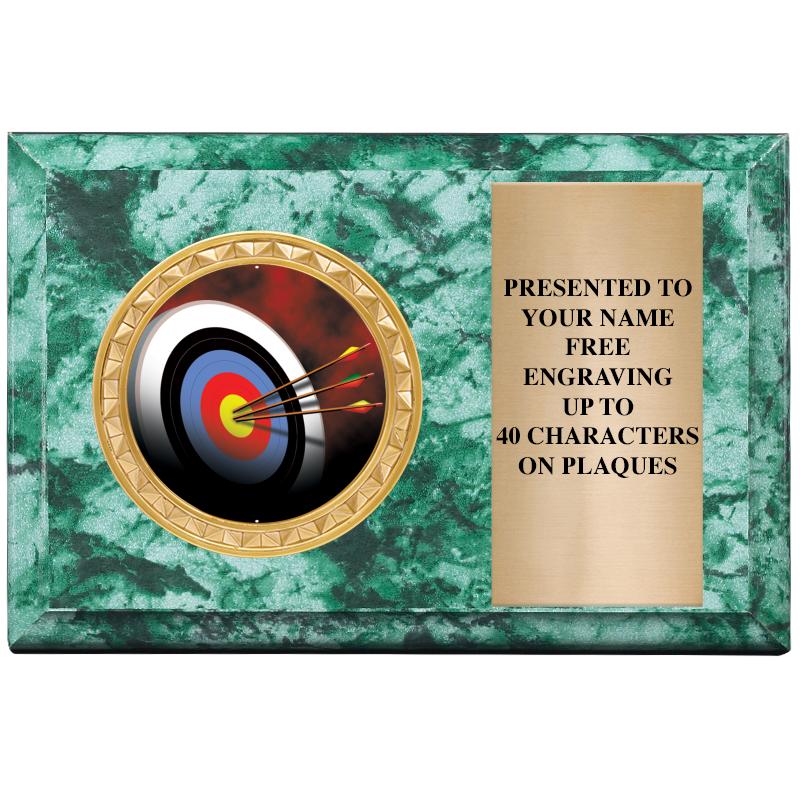 6" X 4" GREEN MBL INSERT PLQ