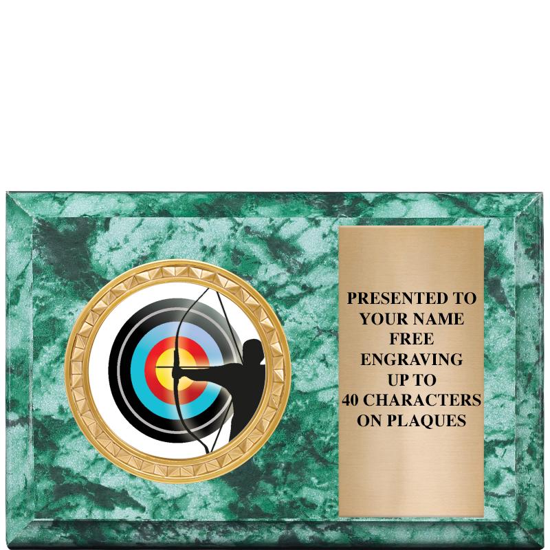 6" X 4" GREEN MBL INSERT PLQ