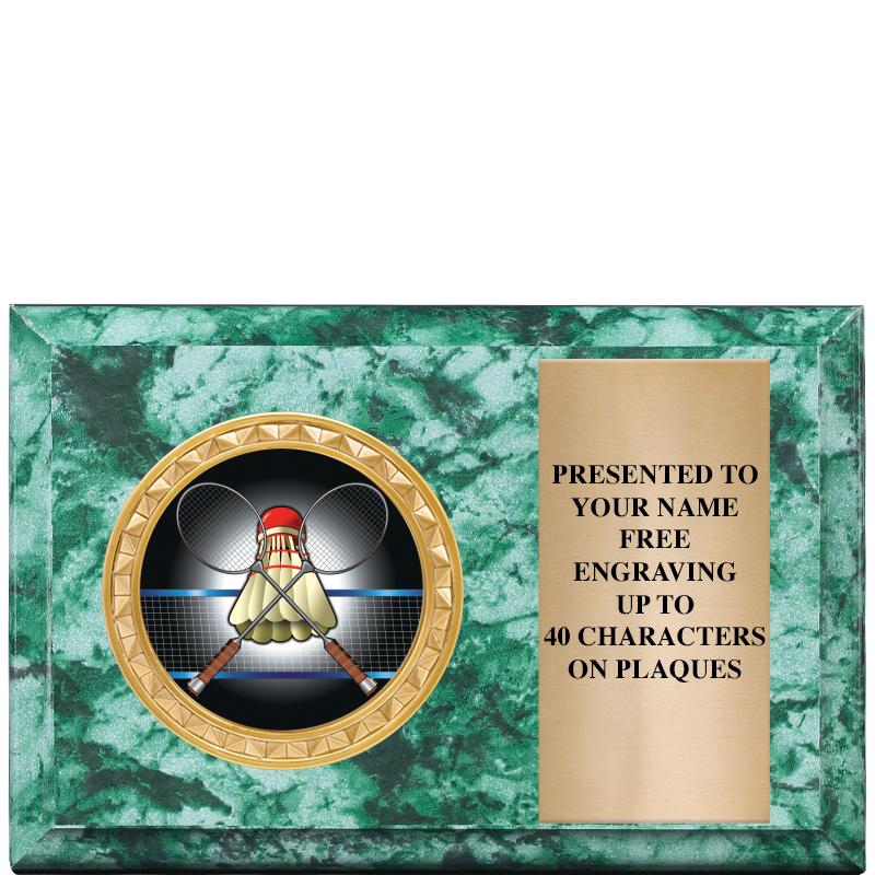 6" X 4" GREEN MBL INSERT PLQ