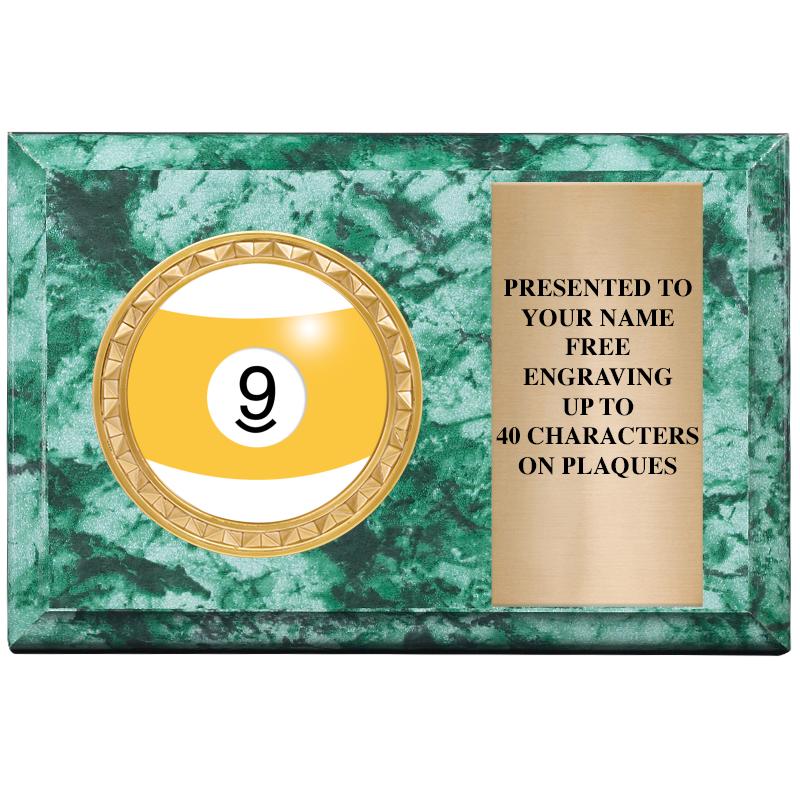 6" X 4" GREEN MBL INSERT PLQ