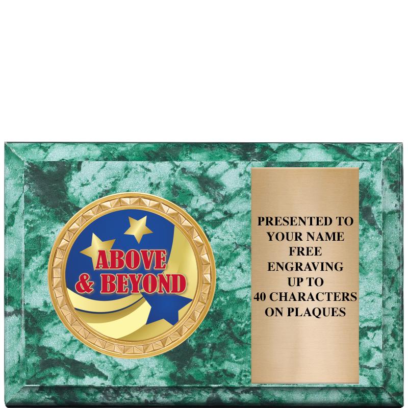 6" X 4" GREEN MBL INSERT PLQ