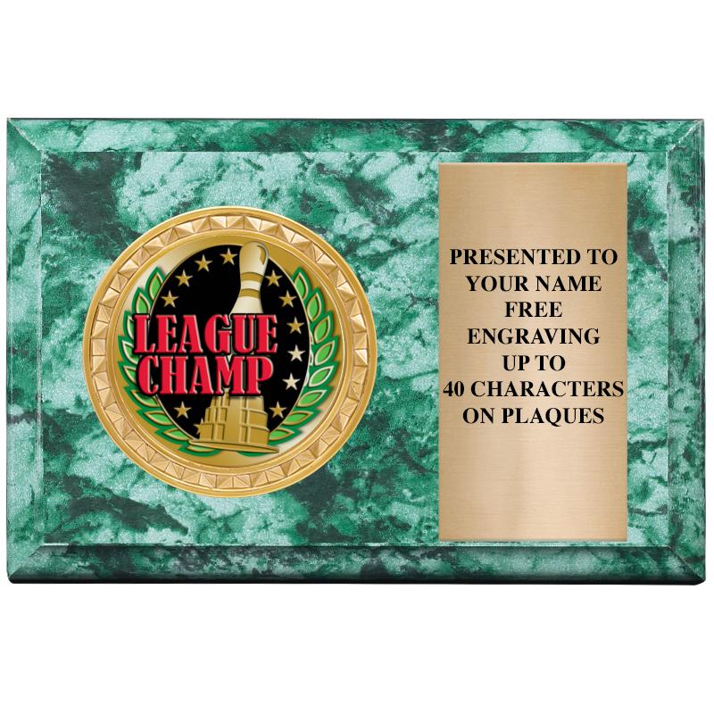 6" X 4" GREEN MBL INSERT PLQ