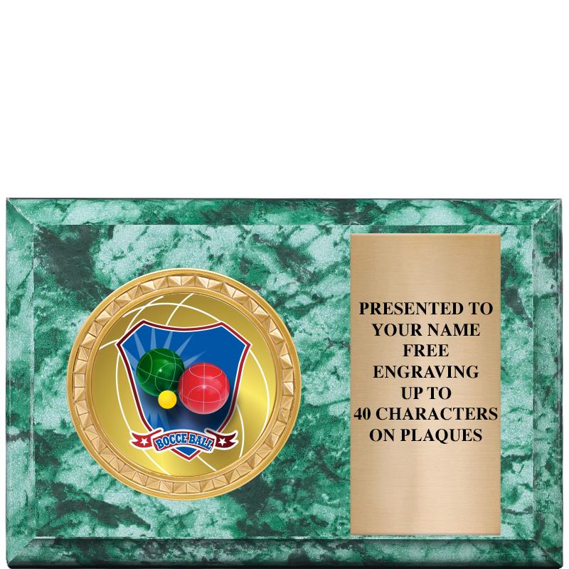 6" X 4" GREEN MBL INSERT PLQ