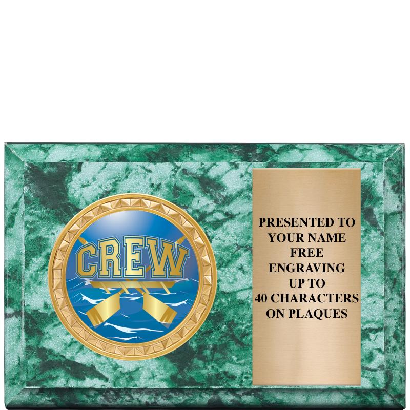 6" X 4" GREEN MBL INSERT PLQ