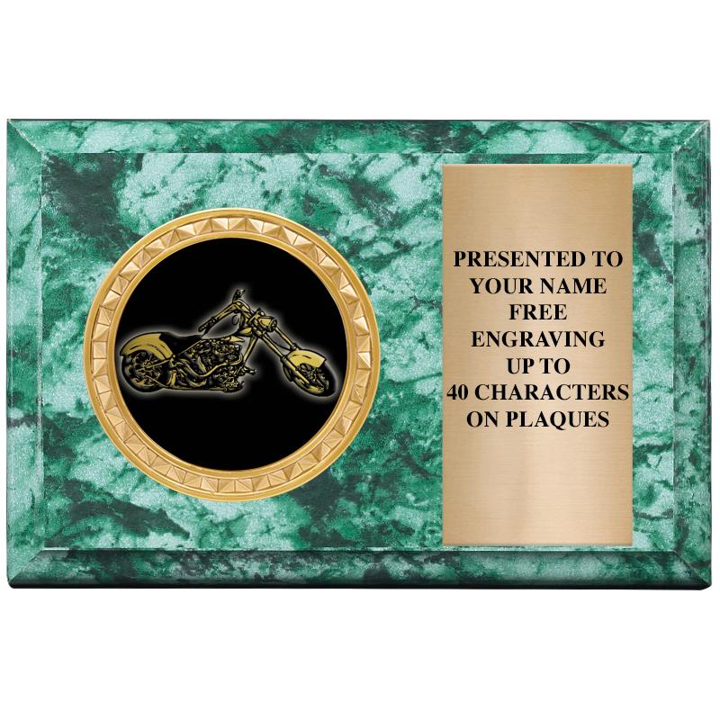 6" X 4" GREEN MBL INSERT PLQ