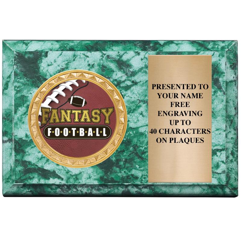 6" X 4" GREEN MBL INSERT PLQ