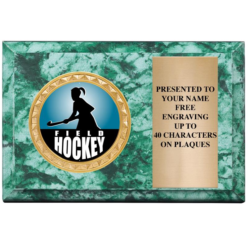 6" X 4" GREEN MBL INSERT PLQ