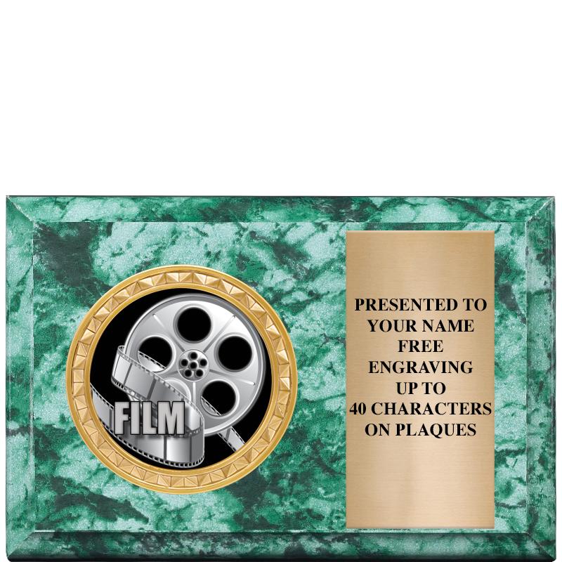 6" X 4" GREEN MBL INSERT PLQ