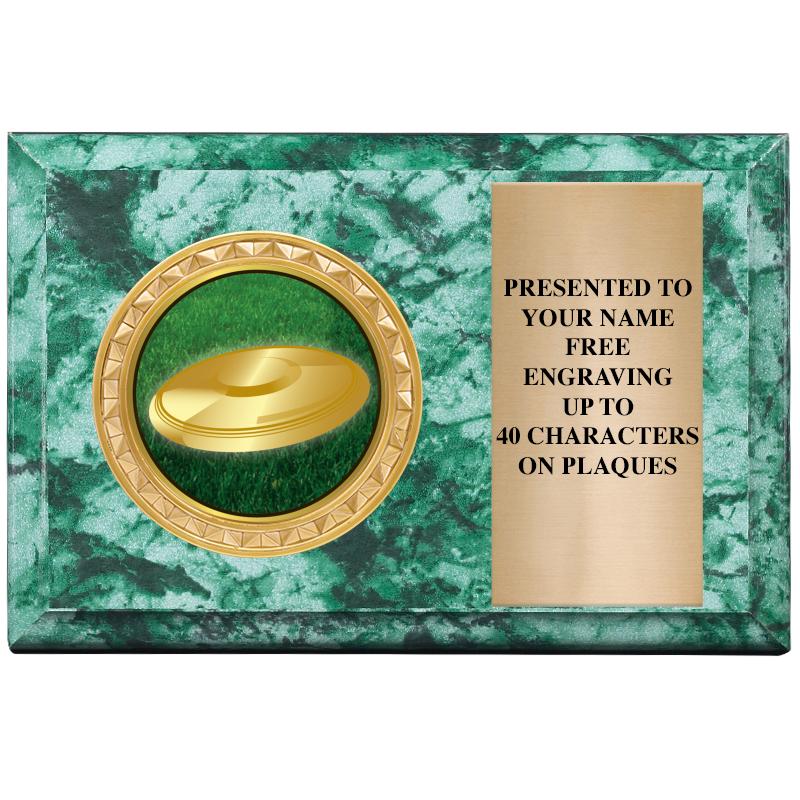 6" X 4" GREEN MBL INSERT PLQ