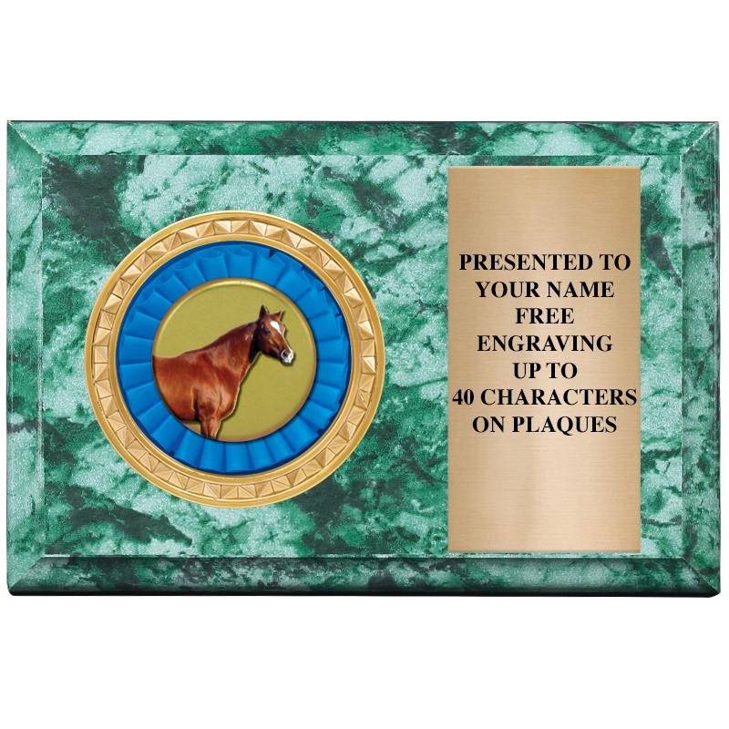 6" X 4" GREEN MBL INSERT PLQ