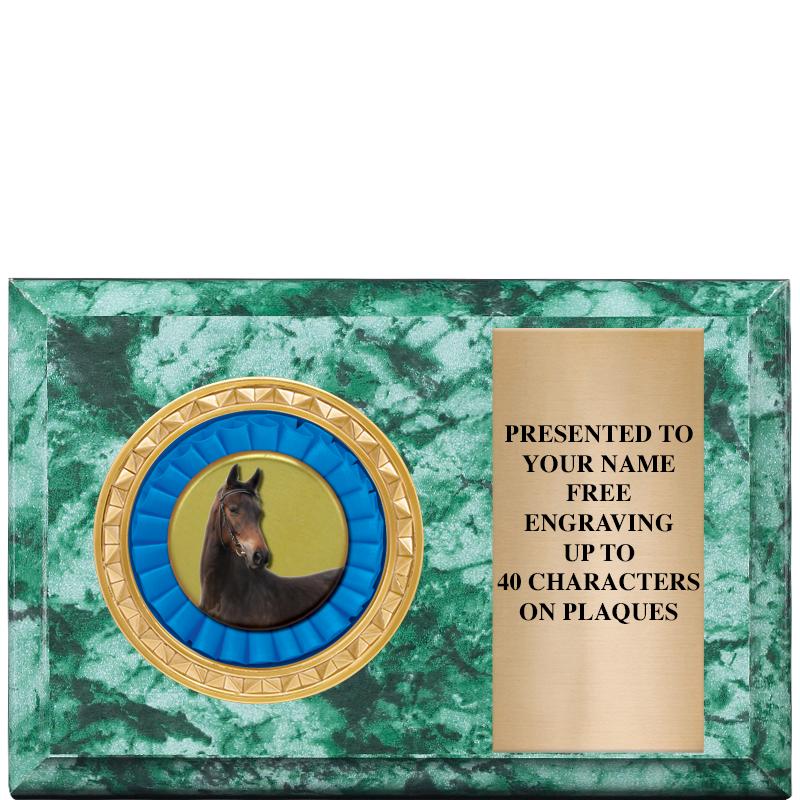 6" X 4" GREEN MBL INSERT PLQ