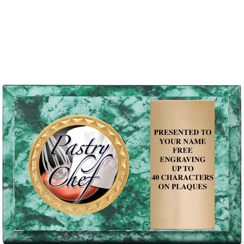 6" X 4" GREEN MBL INSERT PLQ