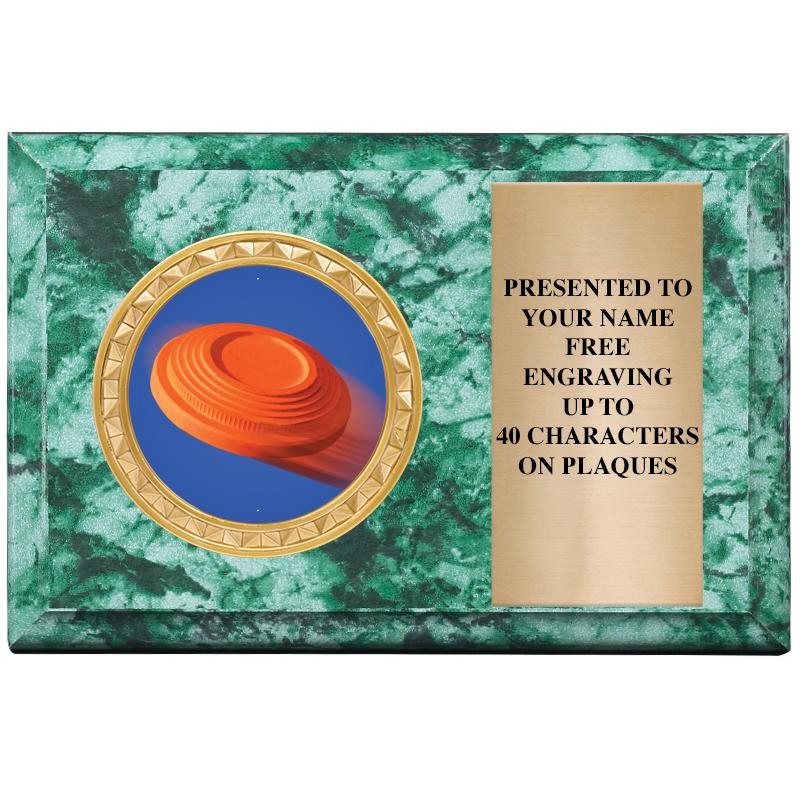 6" X 4" GREEN MBL INSERT PLQ