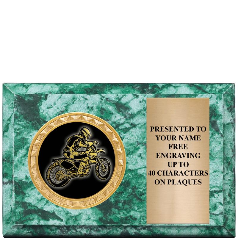 6" X 4" GREEN MBL INSERT PLQ