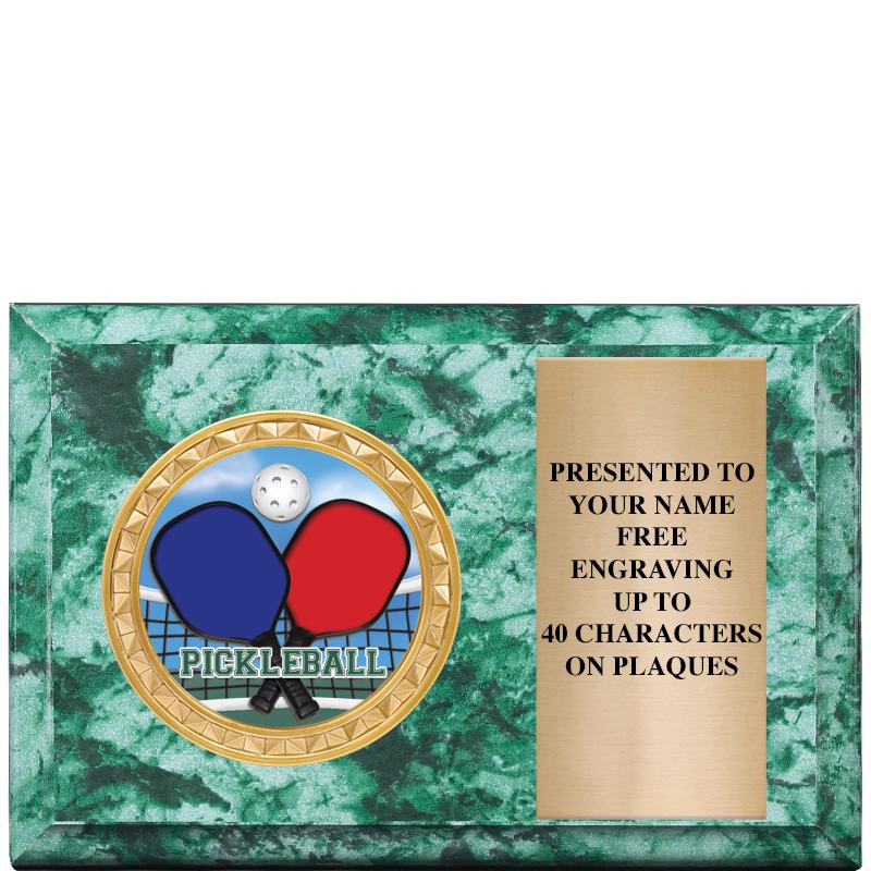 6" X 4" GREEN MBL INSERT PLQ