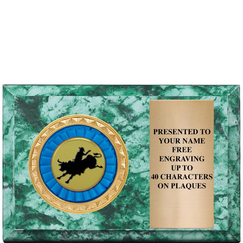 6" X 4" GREEN MBL INSERT PLQ