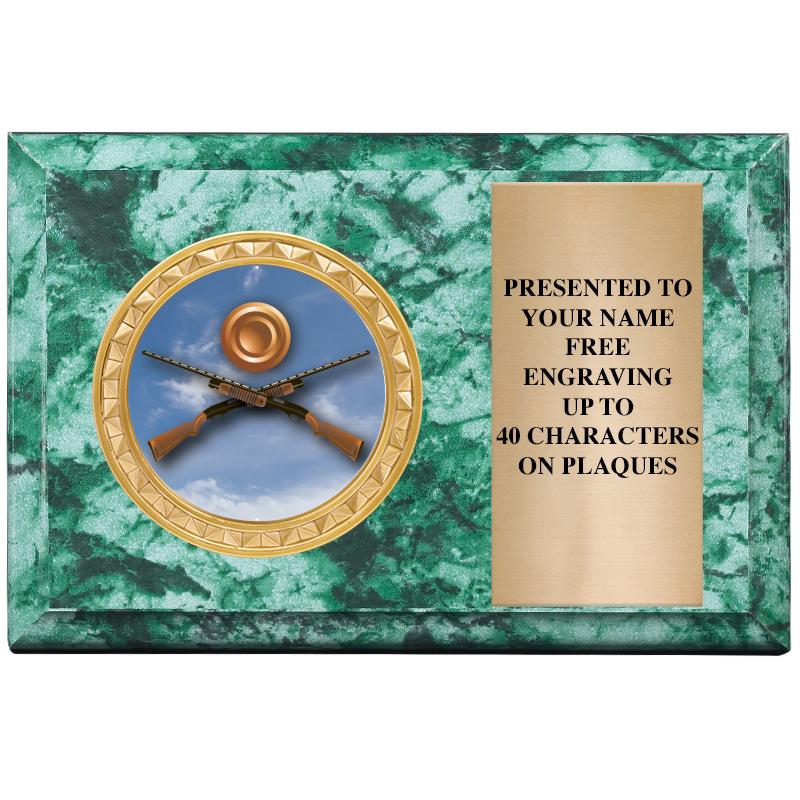 6" X 4" GREEN MBL INSERT PLQ