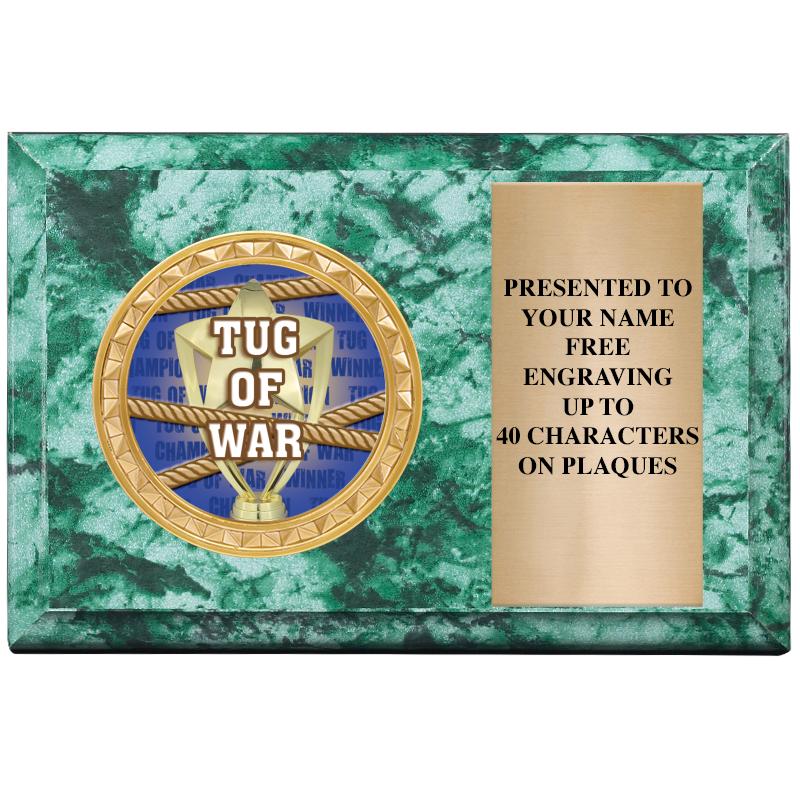 6" X 4" GREEN MBL INSERT PLQ