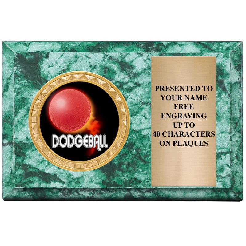 6" X 4" GREEN MBL INSERT PLQ