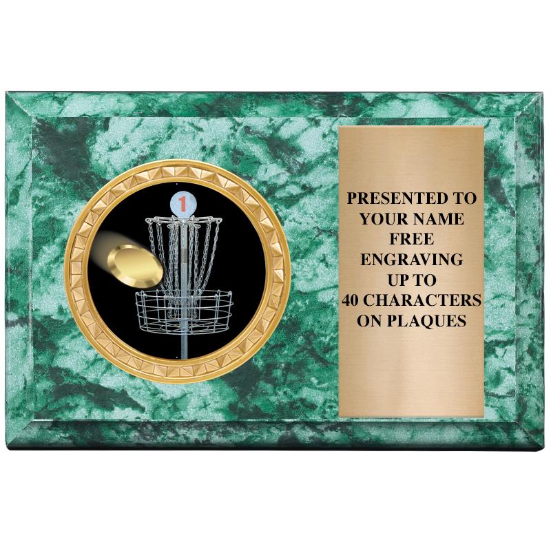 6" X 4" GREEN MBL INSERT PLQ