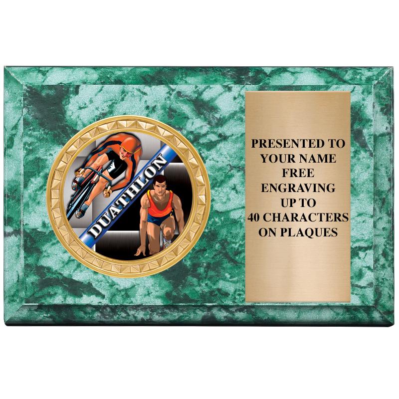 6" X 4" GREEN MBL INSERT PLQ