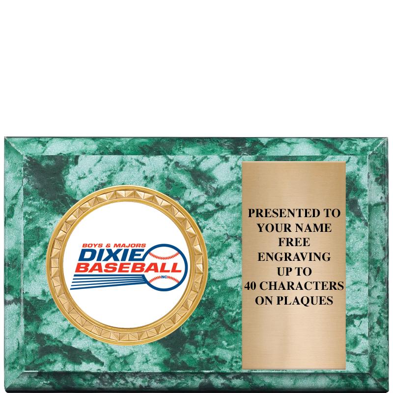 6" X 4" GREEN MBL INSERT PLQ