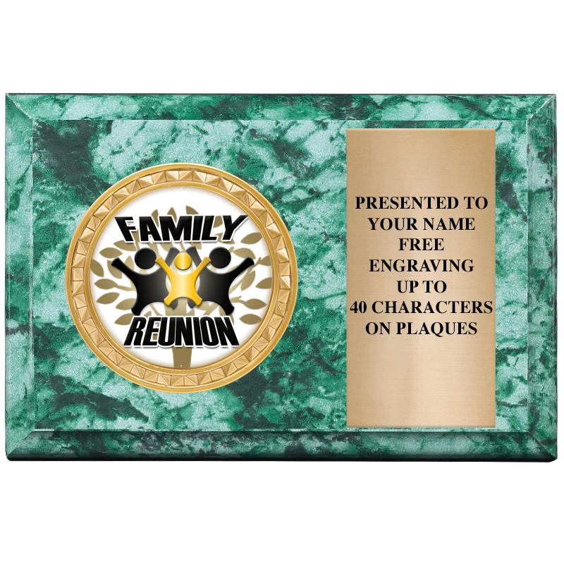 6" X 4" GREEN MBL INSERT PLQ