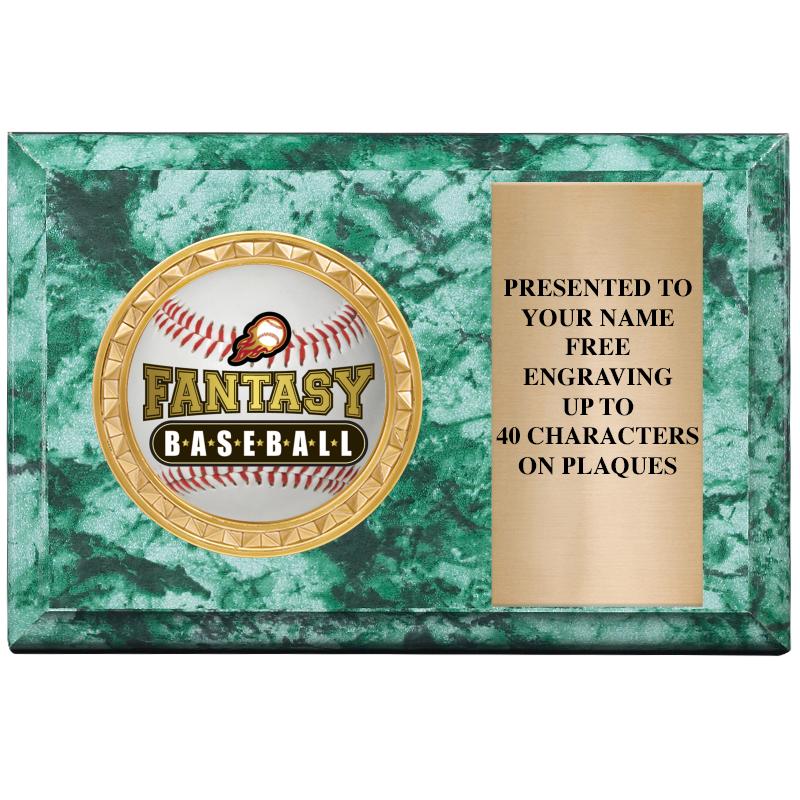 6" X 4" GREEN MBL INSERT PLQ