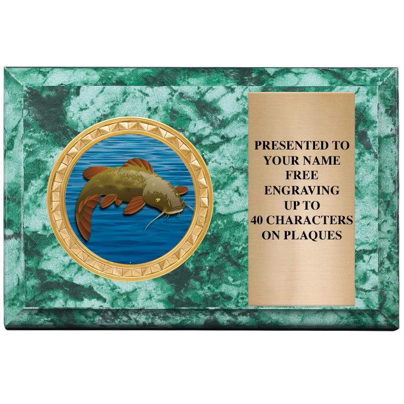 6" X 4" GREEN MBL INSERT PLQ