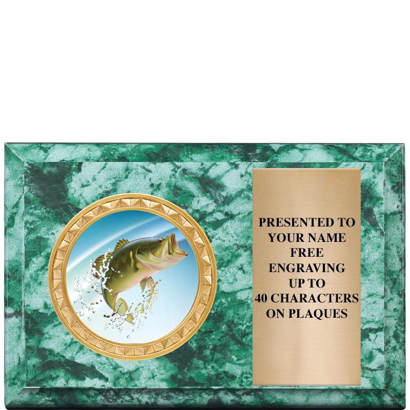 6" X 4" GREEN MBL INSERT PLQ