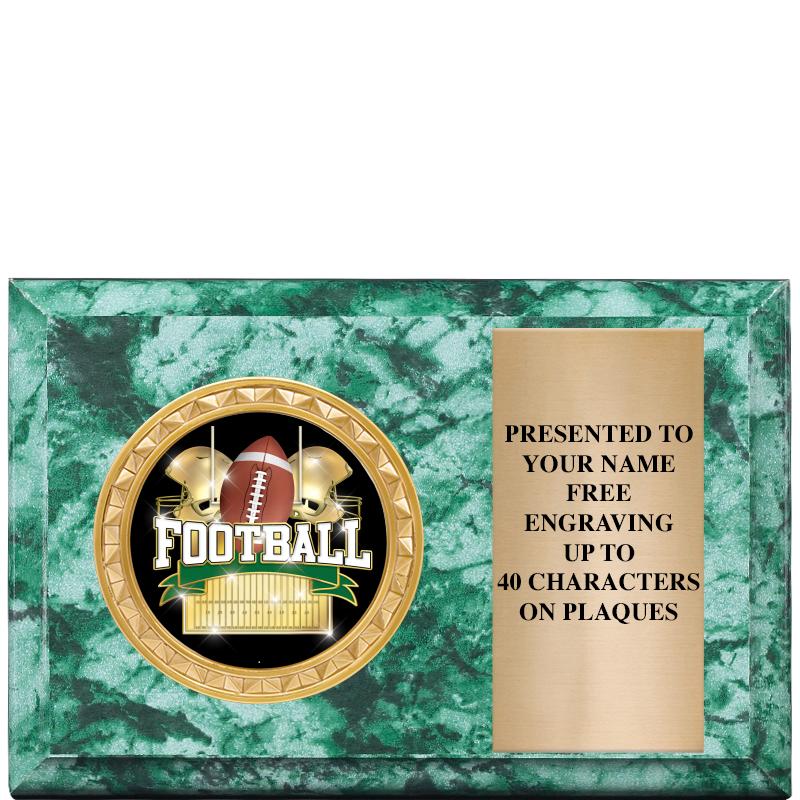 6" X 4" GREEN MBL INSERT PLQ