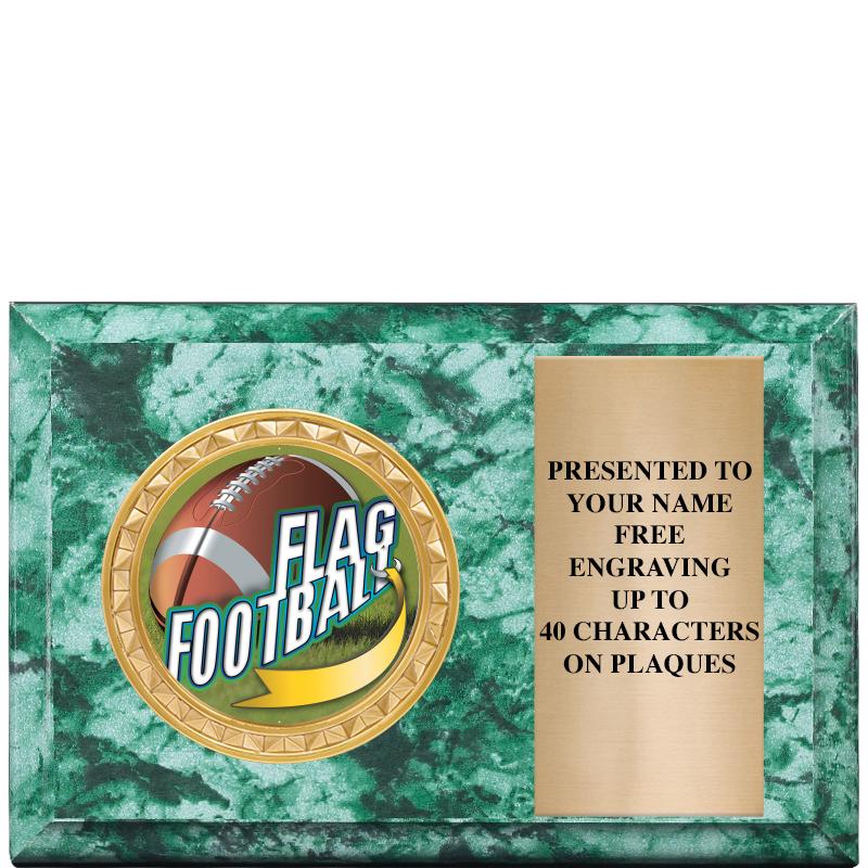 6" X 4" GREEN MBL INSERT PLQ