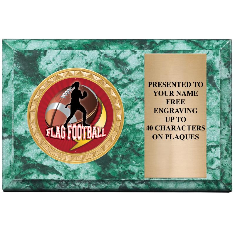 6" X 4" GREEN MBL INSERT PLQ