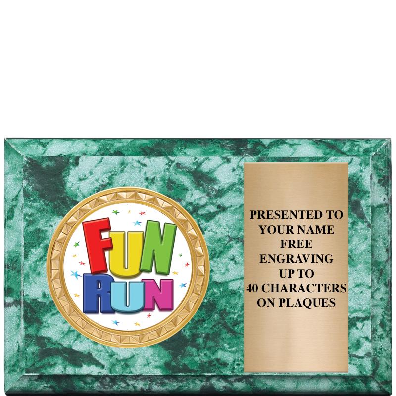 6" X 4" GREEN MBL INSERT PLQ